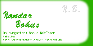 nandor bohus business card